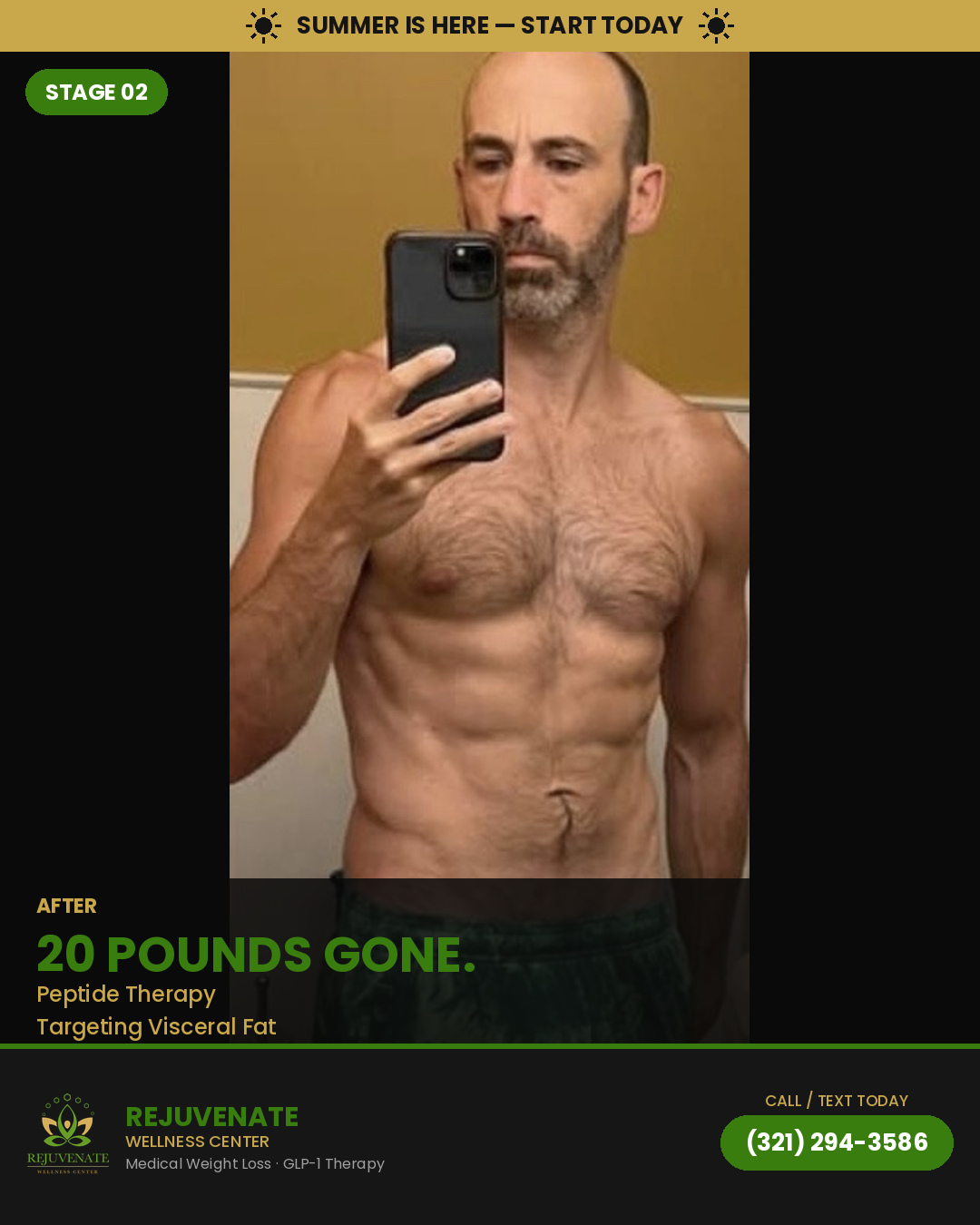 AFTER — 20 Pounds Gone.